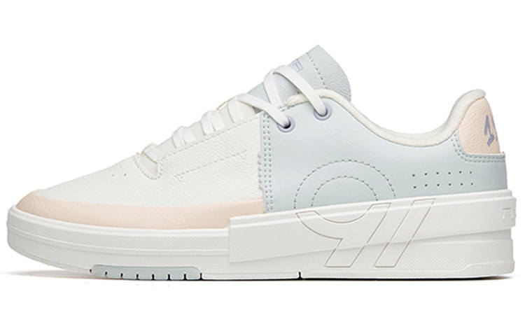 Anta Abrasion Resistant Slip Resistant Low top Skateboard Shoes Women's White Green Blue