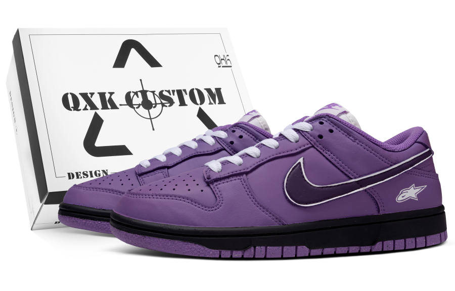 Nike Nike Dunk Purple Cyclone Box Synthetic Leather Abrasion Resistant Low top Skateboard Shoes Women's Night Purple