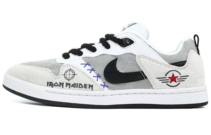 Nike Nike SB Alleyoop Slip Resistant Slip Resistant Low top Skateboard Shoes Men's Silver White
