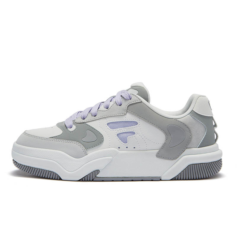 FILA FUSION GRIND Jump Skateboard Shoes Versatile Abrasion Resistant Low top Skateboard Shoes Women's Blue Gray