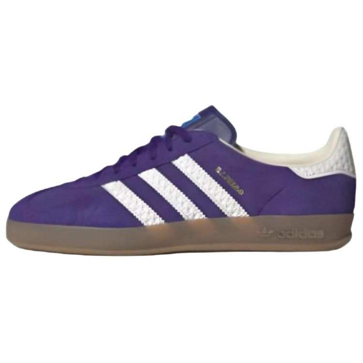 Adidas Originals Gazelle Leather Low top Skateboard Shoes Women's Purple White
