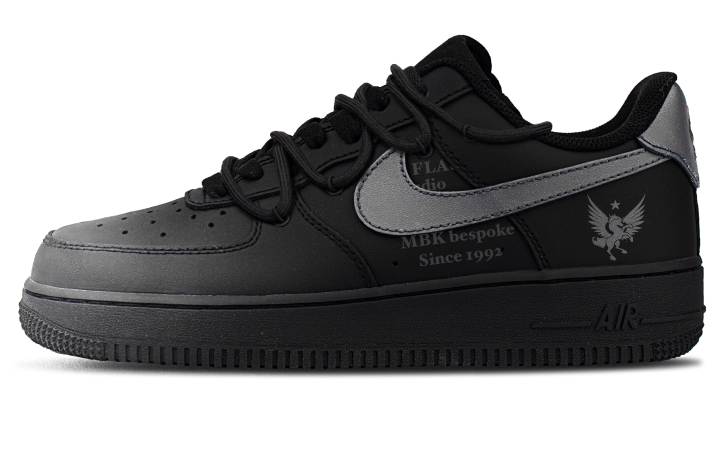 Nike Nike Air Force 1 Night Stalker Abrasion Resistant Abrasion Resistant Low top Skateboard Shoes Men's Black Gray