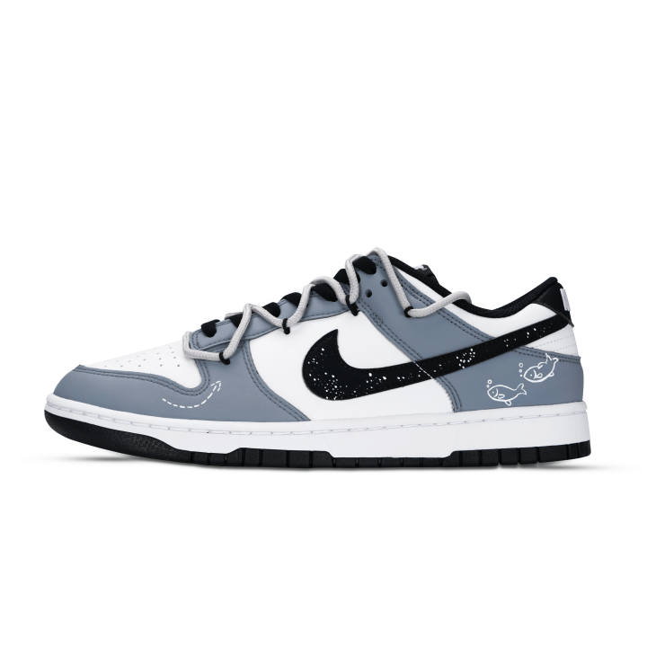 Nike Nike Dunk Slip Resistant Abrasion Resistant Slip Resistant Abrasion Resistant Low top Skateboard Shoes Unisex Blue Gray