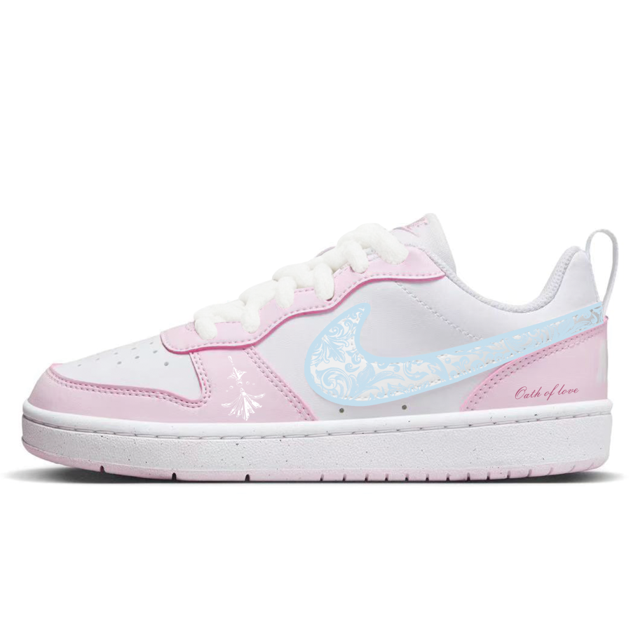 Nike Nike Court Borough Abrasion Resistant Abrasion Resistant Low top Skateboard Shoes Unisex Pink