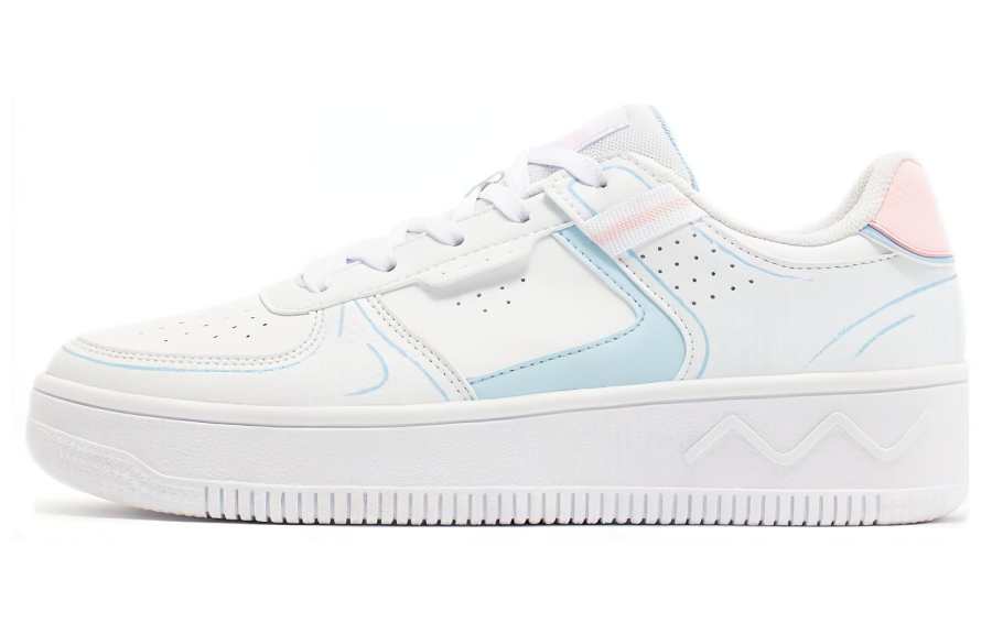 361° Slip Resistant Abrasion Resistant Low top Skateboard Shoes Women's White Blue Pink