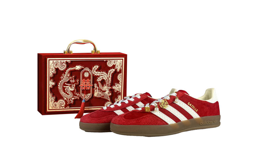 Adidas Originals GAZELLE INDOOR A Match Made In Heaven Abrasion Resistant Low top Skateboard Shoes Unisex Red