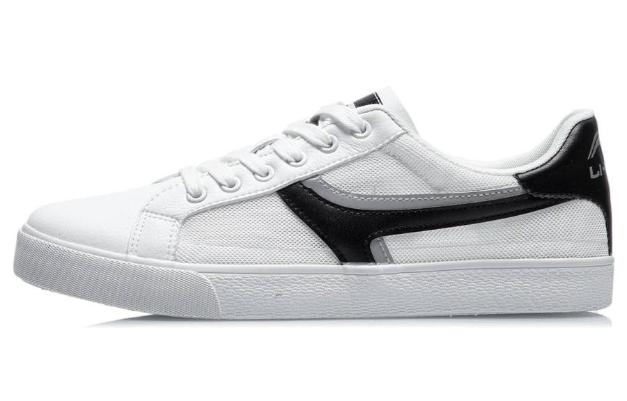 Li-Ning Li Ning Abrasion Resistant Low top Skateboard Shoes Men's White Black