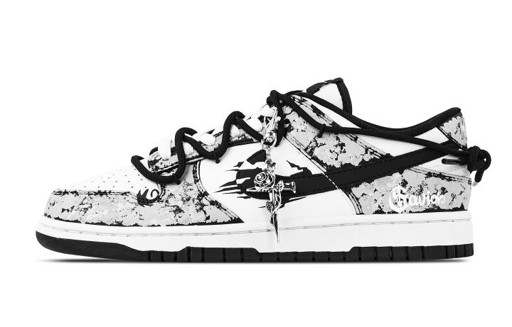 Nike Nike Dunk Zero Redemption Time Abrasion Resistant Low top Skateboard Shoes Unisex Gray White