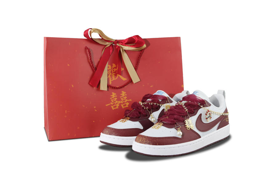 Nike Nike Court Borough Low top Skateboard Shoes Women's Dark Red