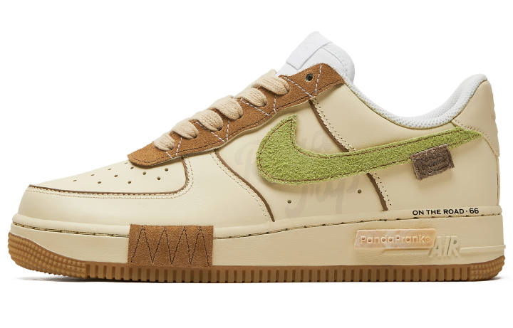 Nike Nike Air Force 1 Low top Skateboard Shoes Unisex Brown White