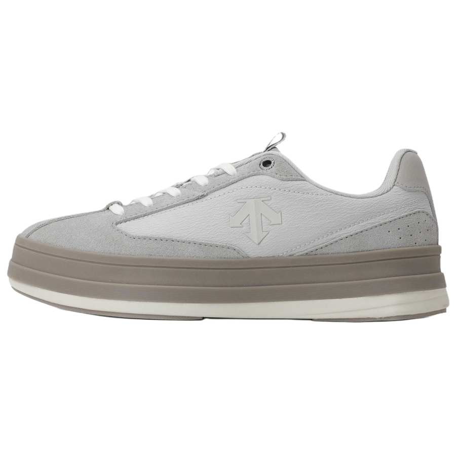 DESCENTE Cow Leather Low top Skateboard Shoes Unisex Gray