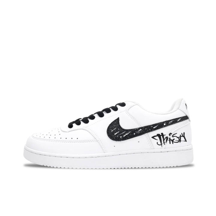 Nike Nike Court Vision 1 Leather Lightweight Breathable Lightweight And Breathable Low top Skateboard Shoes Unisex