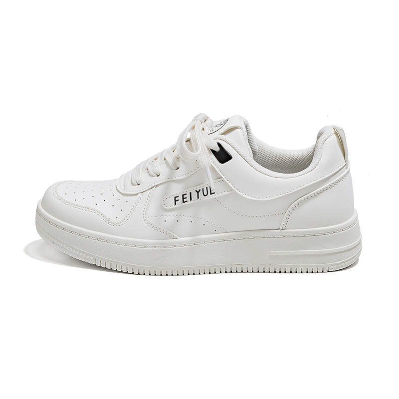 FEIYUE Slip-Resistant Abrasion-Resistant Low-top Skateboard Shoes Women's White Black