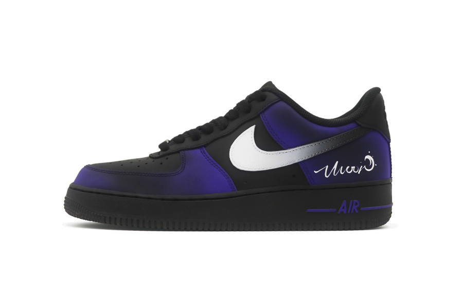 Nike Nike Air Force 1 Leather Abrasion Resistant Low top Skateboard Shoes Unisex Black