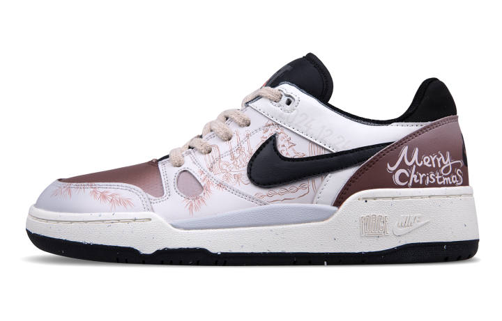 Nike Nike Full Force Slip Resistant Low top Skateboard Shoes Men's White Brown