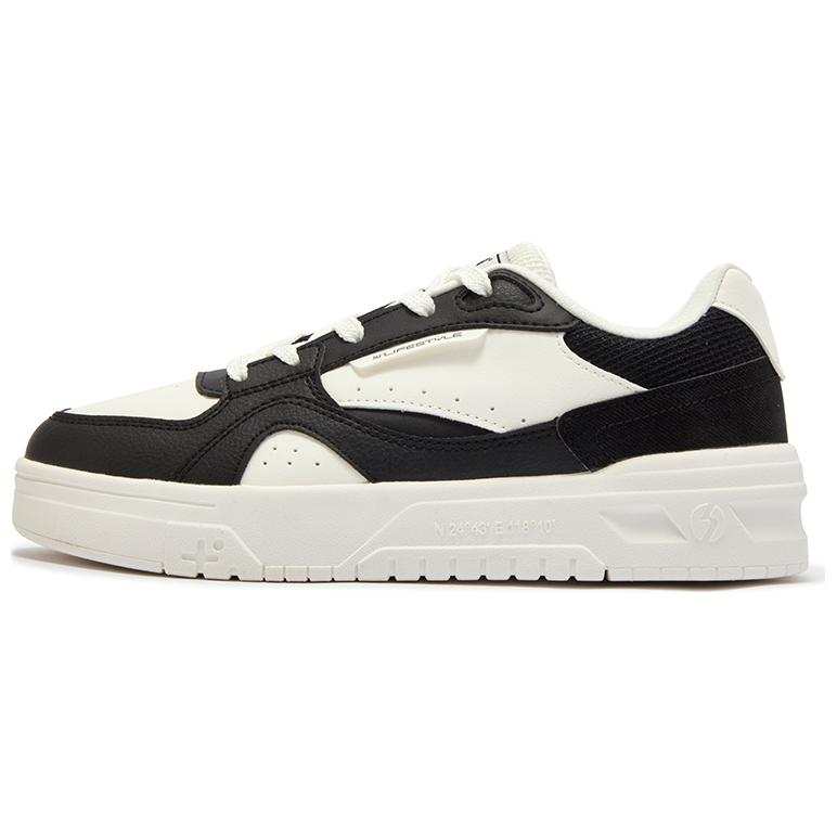 361° Slip Resistant Abrasion Resistant Low top Skateboard Shoes Women's White Black
