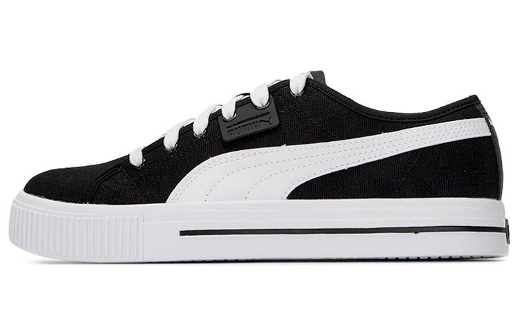 PUMA Ever FS CV Fabric Casual Abrasion Resistant Low top Skateboard Shoes Unisex Black White