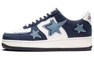 VOIT Stars Shoes Slip Resistant And Breathable Coverage Low top Skateboard Shoes Unisex Blue White