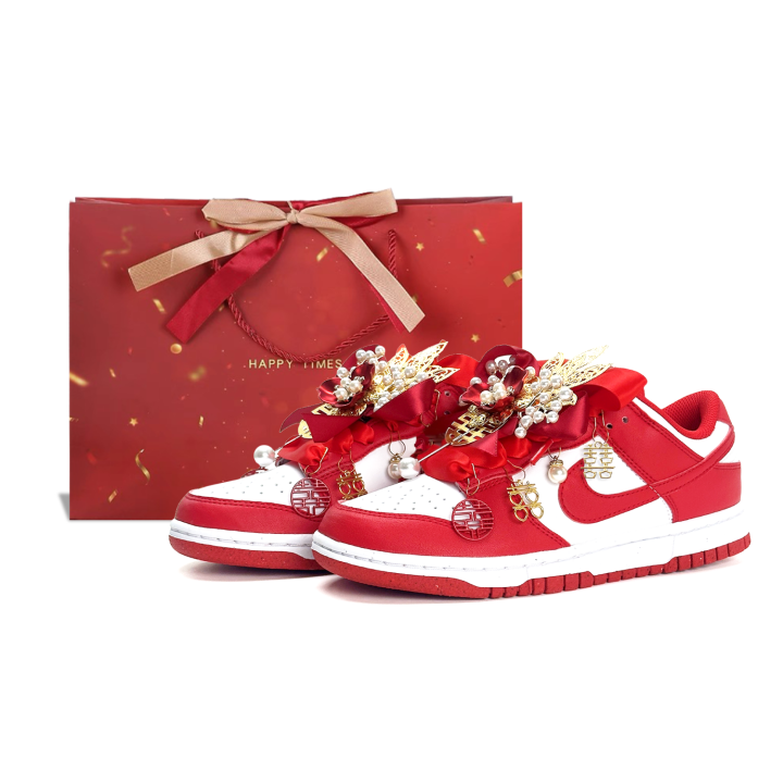 Nike Nike Dunk Eternal Love Cushioning Low top Skateboard Shoes Women's Red