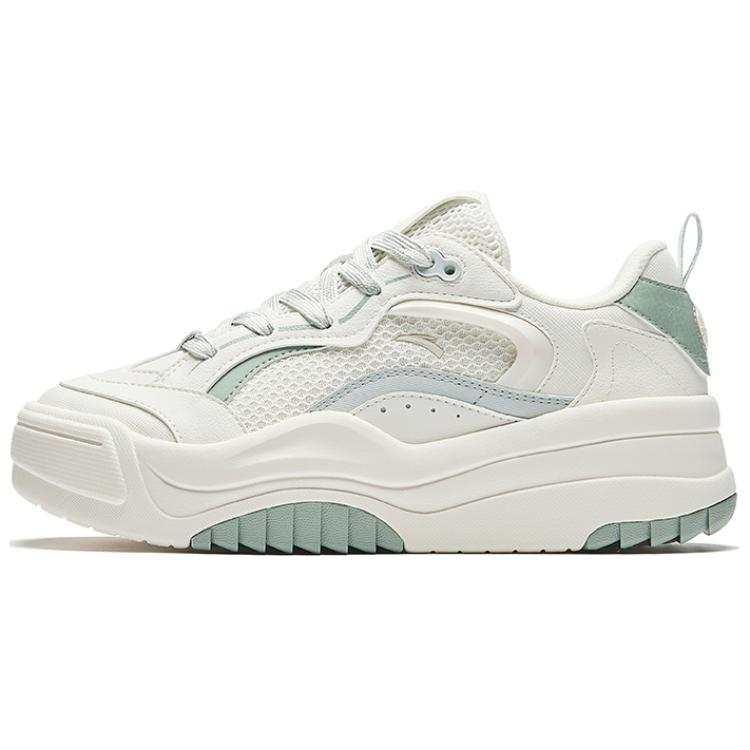 Anta Wave Shoe 2 Lightweight Height Increasing Low top Skateboard Shoes Women's White Green