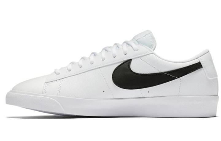 Nike Nike Blazer Lthr Leather Slip Resistant Lightweight Non slip Lightweight Low top Skateboard Shoes Men's Black White