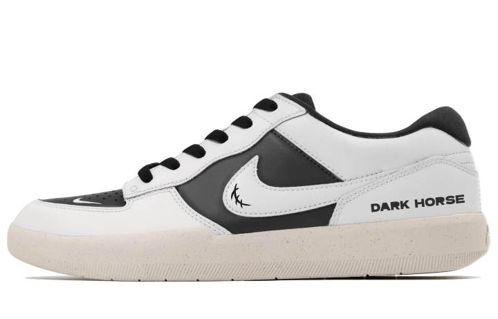 Nike Nike SB Force 58 Abrasion Resistant Abrasion Resistant Low top Skateboard Shoes Men's White Black
