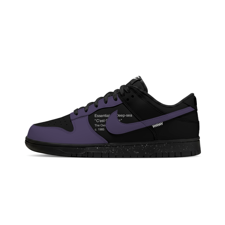 Nike Nike Dunk Abrasion Resistant Breathable Low top Skateboard Shoes Unisex Black Purple