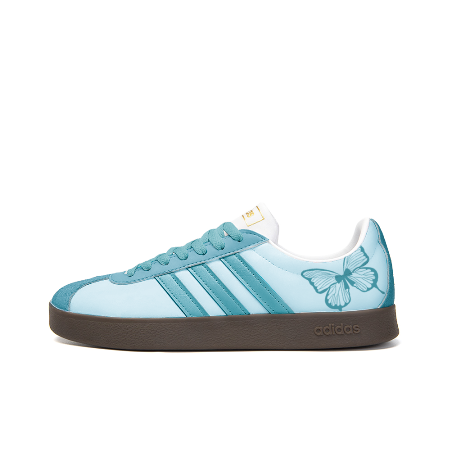 Adidas Neo VL Court 2.0 Flower Festival Time Slip Resistant Abrasion Resistant Low top Skateboard Shoes Unisex Sky Blue