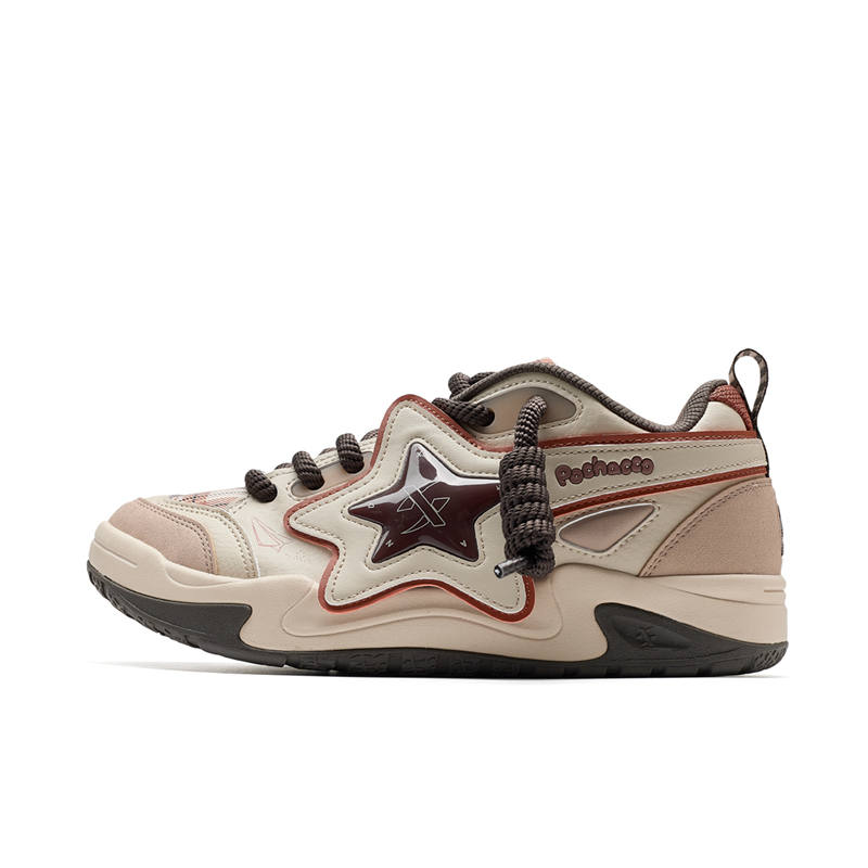 XTEP Sanrio Co branded Low top Skateboard Shoes Men's Hazelnut/Red Earth Orange
