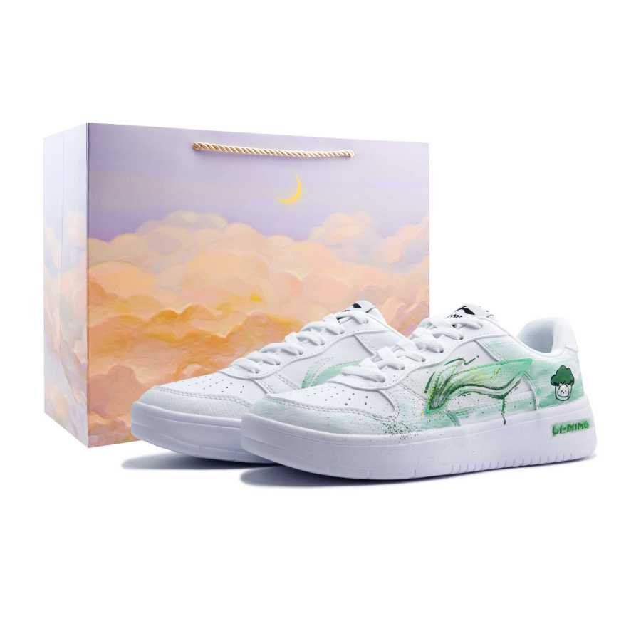Li-Ning Li Ning Floating Boat Abrasion Resistant, Lightweight, And Breathable Low top Skateboard Shoes Unisex Green