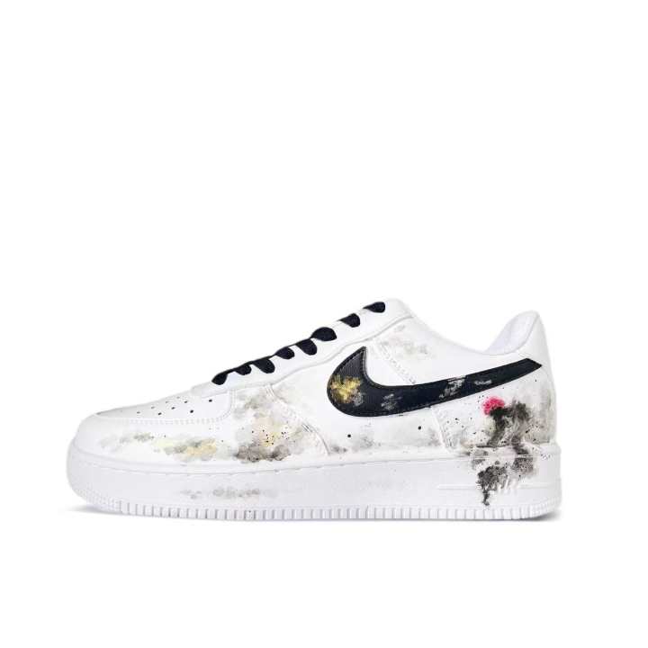Nike Nike Air Force 1 Abrasion Resistant Low top Skateboard Shoes Unisex Black White