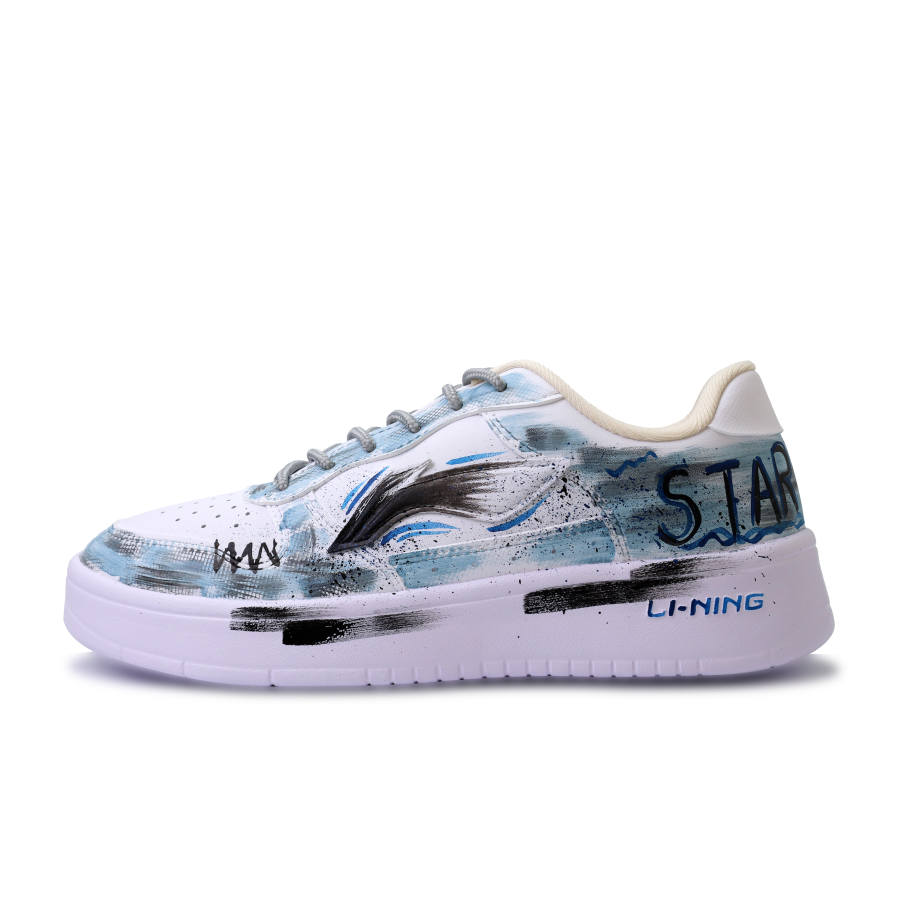 Li-Ning Li Ning Floating Boat Abrasion Resistant Breathable Low top Skateboard Shoes Unisex Blue Gray