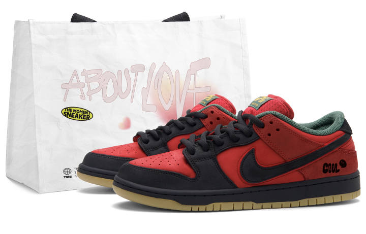 Nike Nike Dunk SB Red Pepper Low top Skateboard Shoes Unisex Black Red