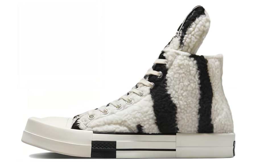 Converse Rick Owens DRKSHDW X Converse 1970s Turbodrk Chuck 70 High-Top Skate Shoes Unisex Black White