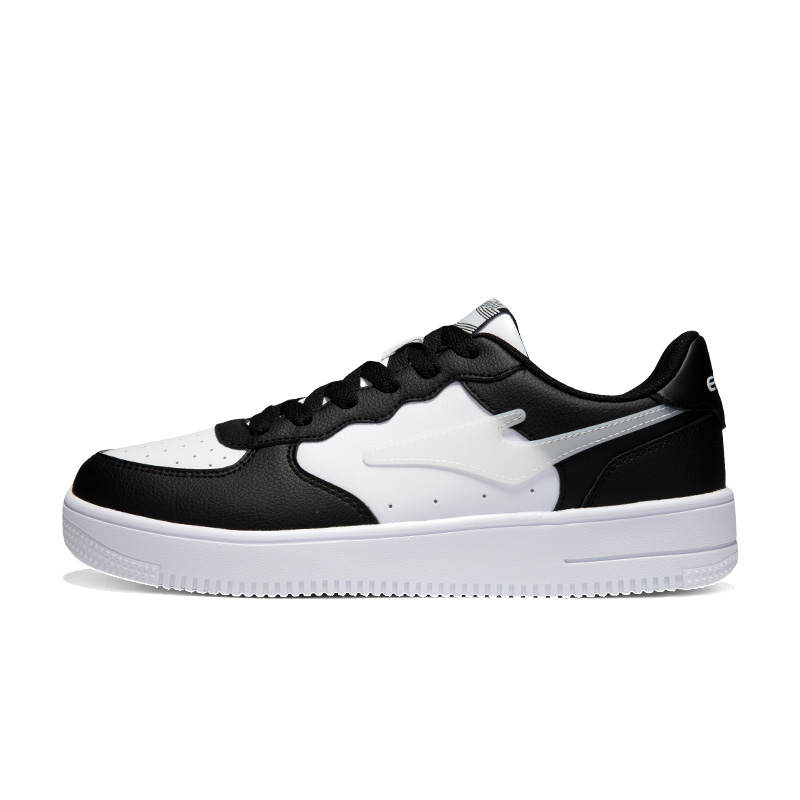 Erke Skateboard Slip Resistant Abrasion Resistant Low top Skateboard Shoes Men's White Black