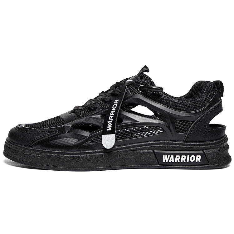 WARRIOR Comfortable Sandals Lightweight Breathable Low top Skateboard Shoes Men's Black
