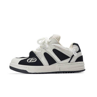 FANGSANHUO Puffy Shoes Slip Resistant Abrasion Resistant Low top Skateboard Shoes Unisex White