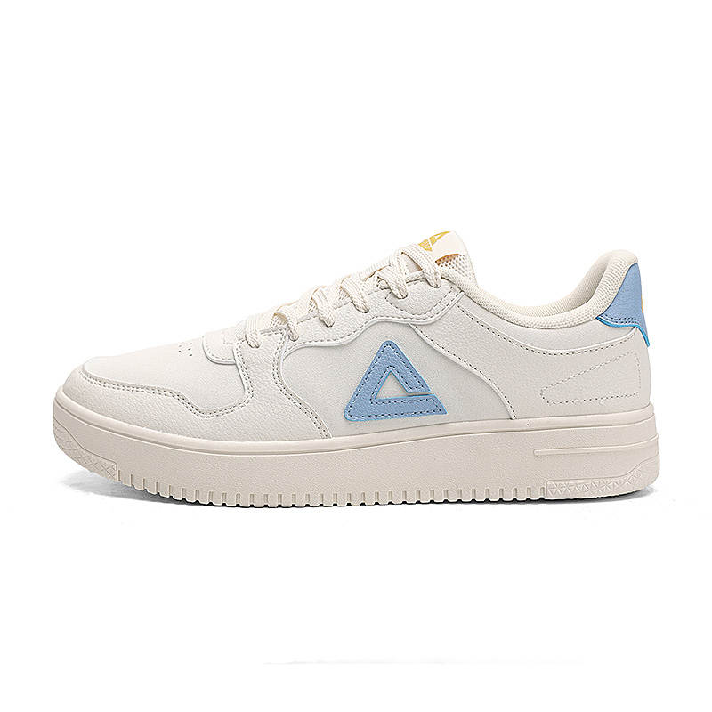 PEAK Taichi Air Force 1 Cushioning Abrasion Resistant Slip Resistant Low top Skateboard Shoes Women's Canvas White Blue