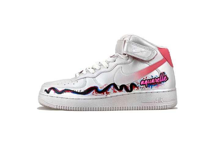 Nike Nike Air Force 1 Abrasion Resistant Mid top Skateboard Shoes Men's Silver