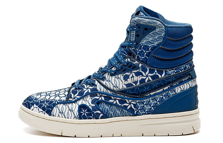 LI-NING 1990 LI NING 1990 High top Skateboard Shoes Women's Strait Blue