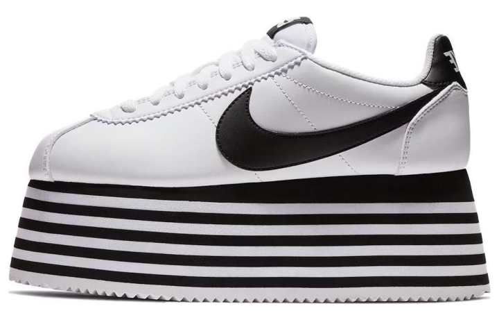 Nike Nike Cortez Platform Comme Des Garcons White Black Women's
