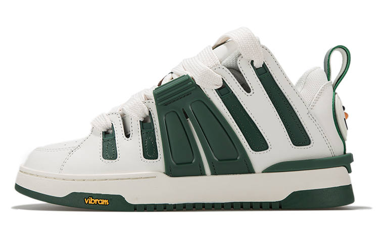 Palladium Skate Thin Low top Skateboard Shoes Men's Marshmallow White Green