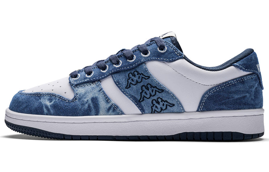 Kappa Back to Back Abrasion Resistant Slip Resistant Low top Skateboard Shoes Unisex White Blue