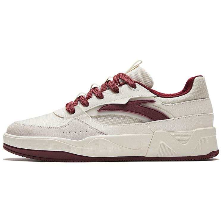 Anta C37 Height Increasing Lightweight Low top Skateboard Shoes Men's White Red