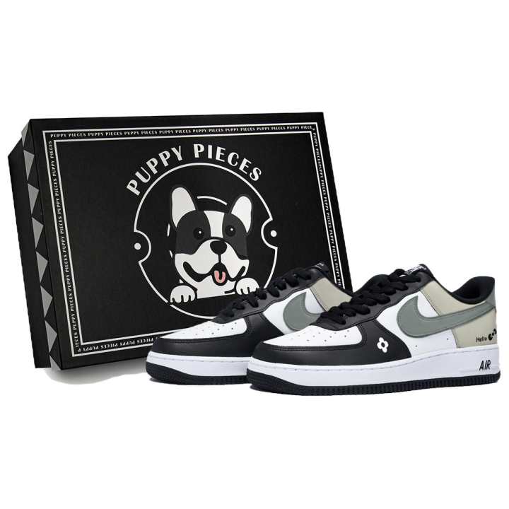 Nike Nike Air Force 1 Puppy Fragment, Special Shoe Box Low top Skateboard Shoes Men's White