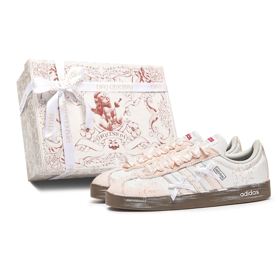 Adidas Neo VL Court 2.0 Skateboard Shoes Unisex Low Top Pink/Brown