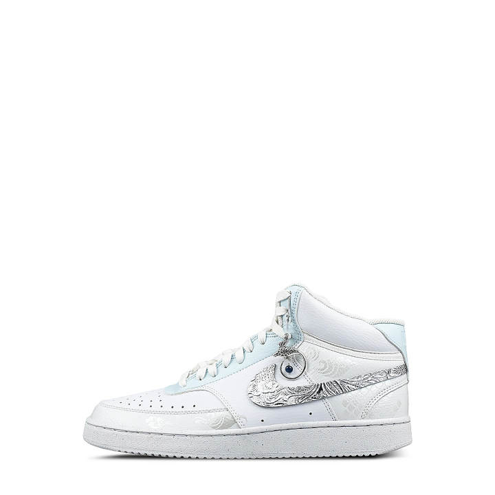 Nike Nike Court Vision Mid Slip Resistant Abrasion Resistant Mid top Skateboard Shoes Men's Beige Silver