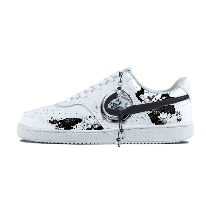 Nike Nike Court Vision 1 Abrasion Resistant Low top Skateboard Shoes Unisex White