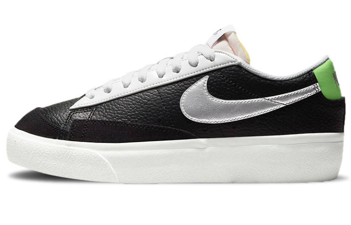 Nike Nike Blazer Low Platform Black Metallic Silver Women's