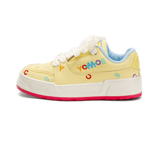 ZUNER Slip Resistant Cushioning Abrasion Resistant Low top Skateboard Shoes Women's Yellow